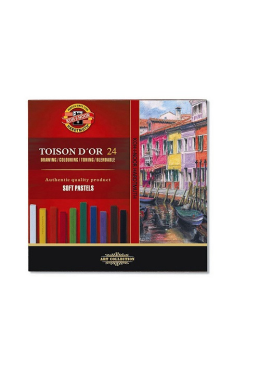 Estojo Giz Pastel Seco Carre c/24 8584 Koh-I-Noor